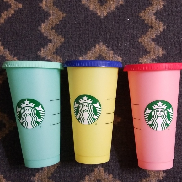 Starbucks Other - 3 Starbucks Reusable COLOR CHANGING Cold Cups